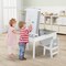 2-in-1 Kids Activity Table with Built-In Easel and Storage Boxes Removable Paint Cups